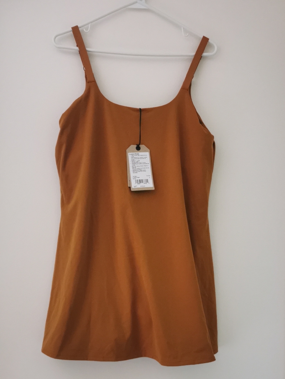 Prana Mini Slip Dress in Rust Brown